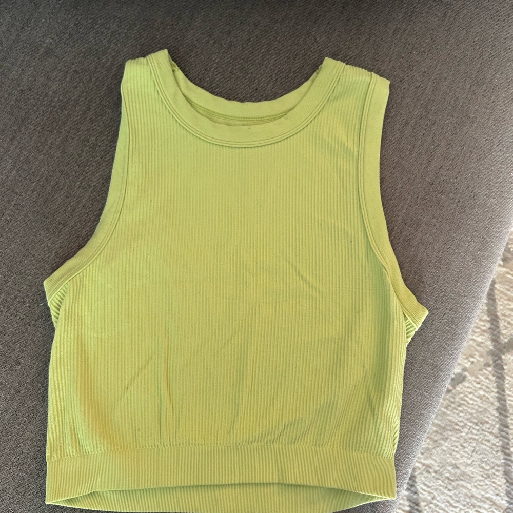 PacSun Vibrant Green Ribbed Tank Top